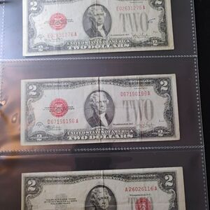 Source Unknown Vintage Two Dollar Bills Collection